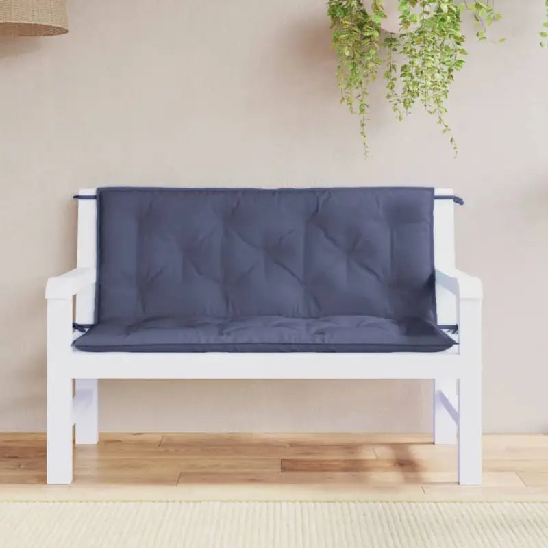 Tuinbankkussens van oxford stof voor een frisse uitstraling - Marineblauw / 120 x 50 x 7 cm / 2 - Stoelkussens