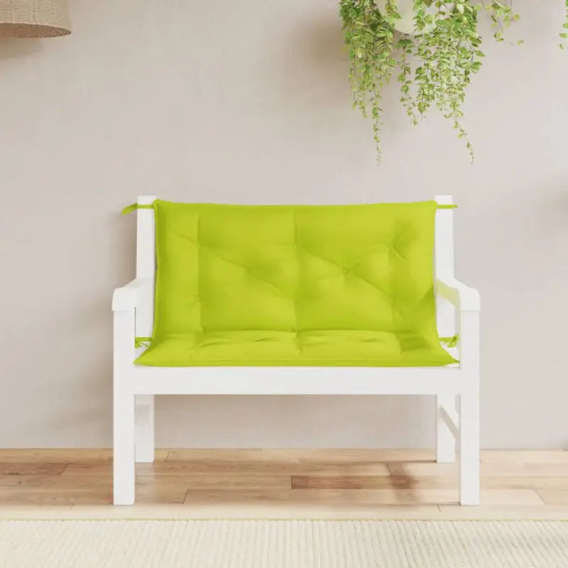 Tuinbankkussens van oxford stof voor een frisse uitstraling - Heldergroen / 100 x 50 x 7 cm / 2 - Stoelkussens