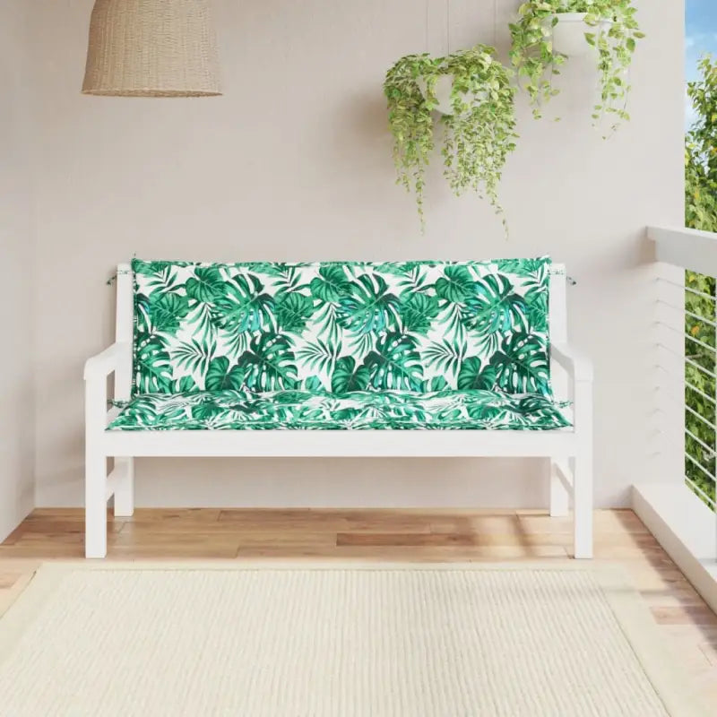 Tuinbankkussens van oxford stof voor een frisse uitstraling - Bladontwerp / 150 x 50 x 7 cm / 2 - Stoelkussens