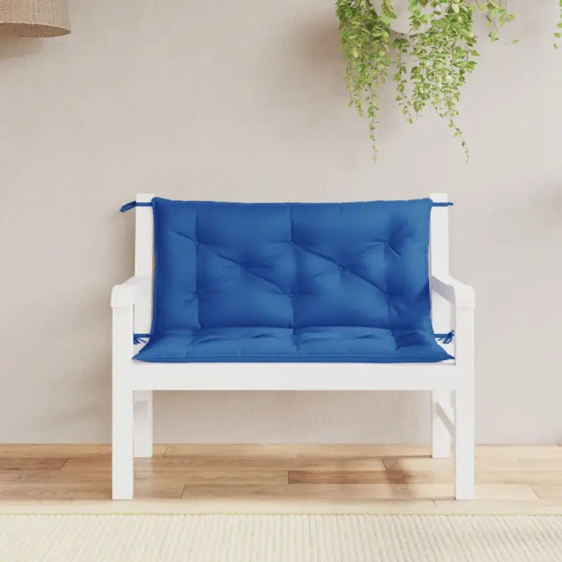 Tuinbankkussens van oxford stof voor een frisse uitstraling - koningsblauw / 100 x 50 x 7 cm / 2 - Stoelkussens