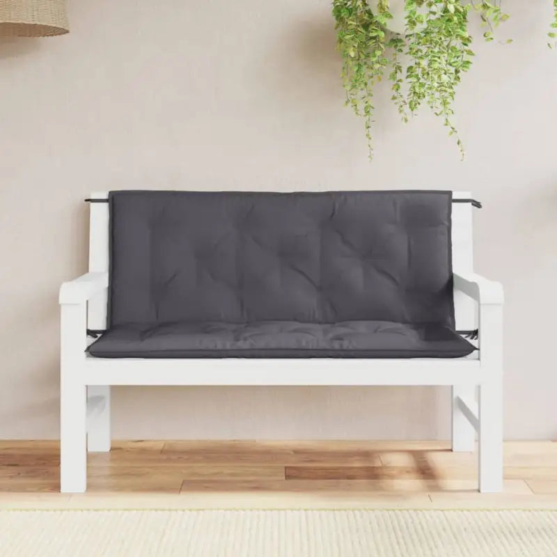 Tuinbankkussens van oxford stof voor een frisse uitstraling - Antraciet / 120 x 50 x 7 cm / 2 - Stoelkussens