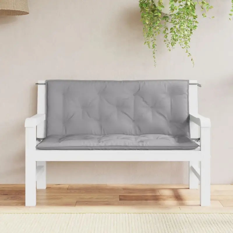 Tuinbankkussens van oxford stof voor een frisse uitstraling - Grijs / 120 x 50 x 7 cm / 2 - Stoelkussens