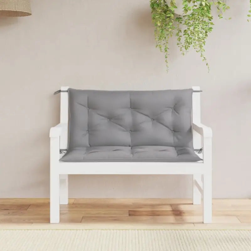 Tuinbankkussens van oxford stof voor een frisse uitstraling - Grijs / 100 x 50 x 7 cm / 2 - Stoelkussens