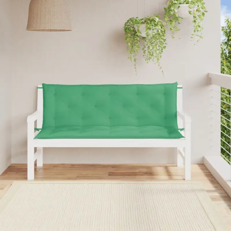 Tuinbankkussens van oxford stof voor een frisse uitstraling - Groen / 150 x 50 x 7 cm / 2 - Stoelkussens