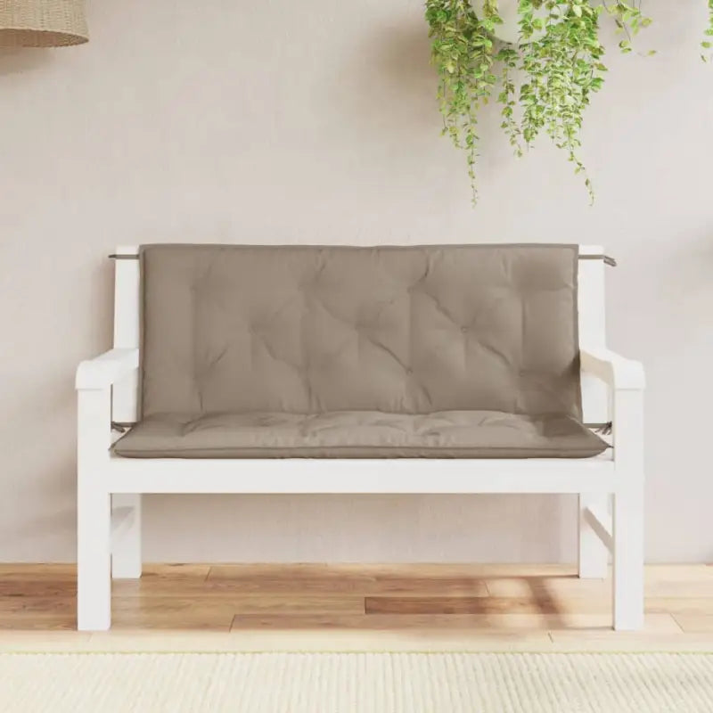 Tuinbankkussens van oxford stof voor een frisse uitstraling - Taupe / 120 x 50 x 7 cm / 2 - Stoelkussens