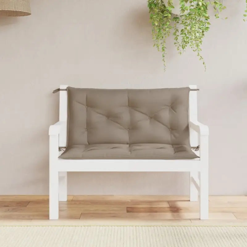 Tuinbankkussens van oxford stof voor een frisse uitstraling - Taupe / 100 x 50 x 7 cm / 2 - Stoelkussens