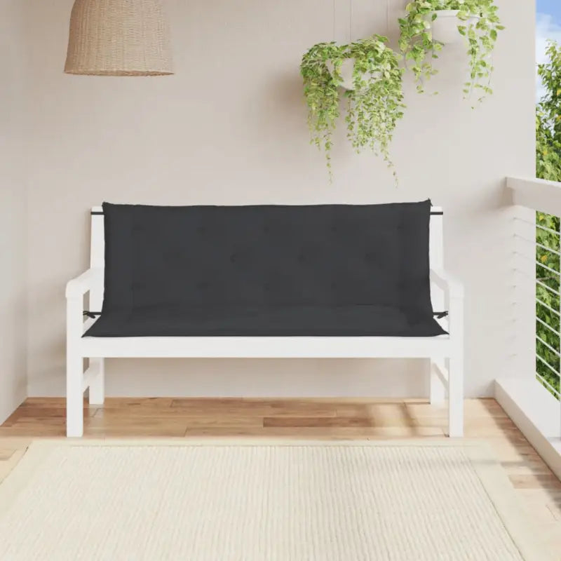 Tuinbankkussens van oxford stof voor een frisse uitstraling - Zwart / 150 x 50 x 7 cm / 2 - Stoelkussens