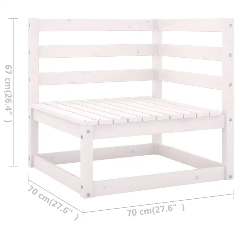 Tuinhaardset met massief grenenhout en comfortabele rug- en zijkussens - Tuinsets