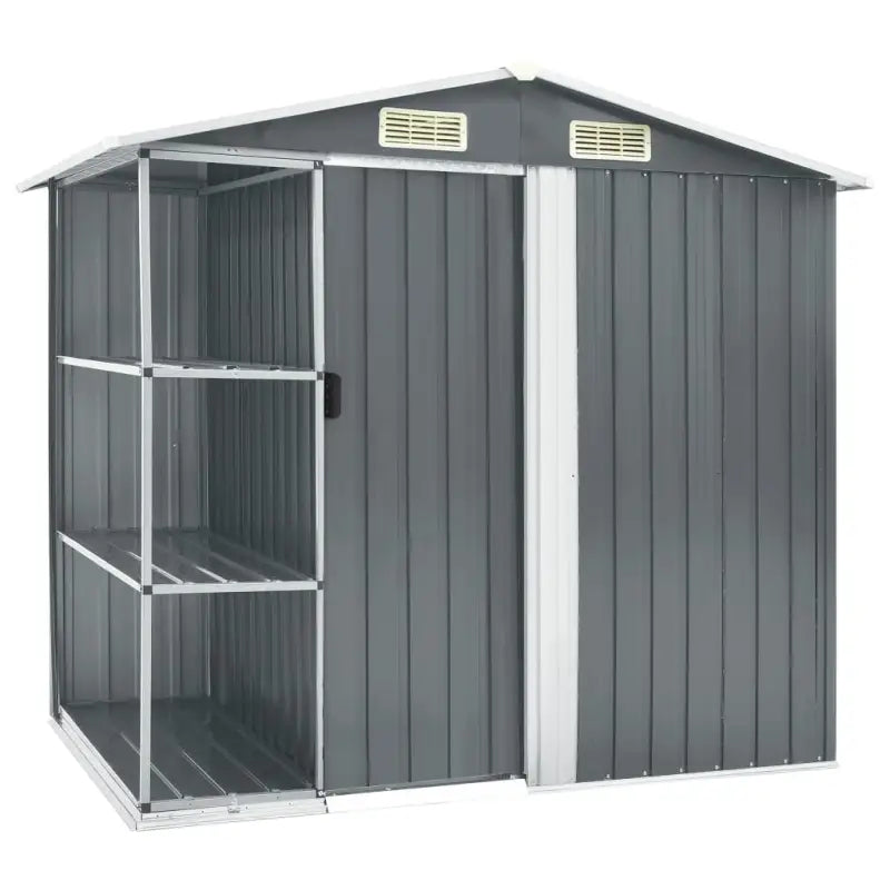 Tuinhuizen van gegalvaniseerd ijzer voor opslag en bescherming - Grijs / 1 - Tuinhuizen