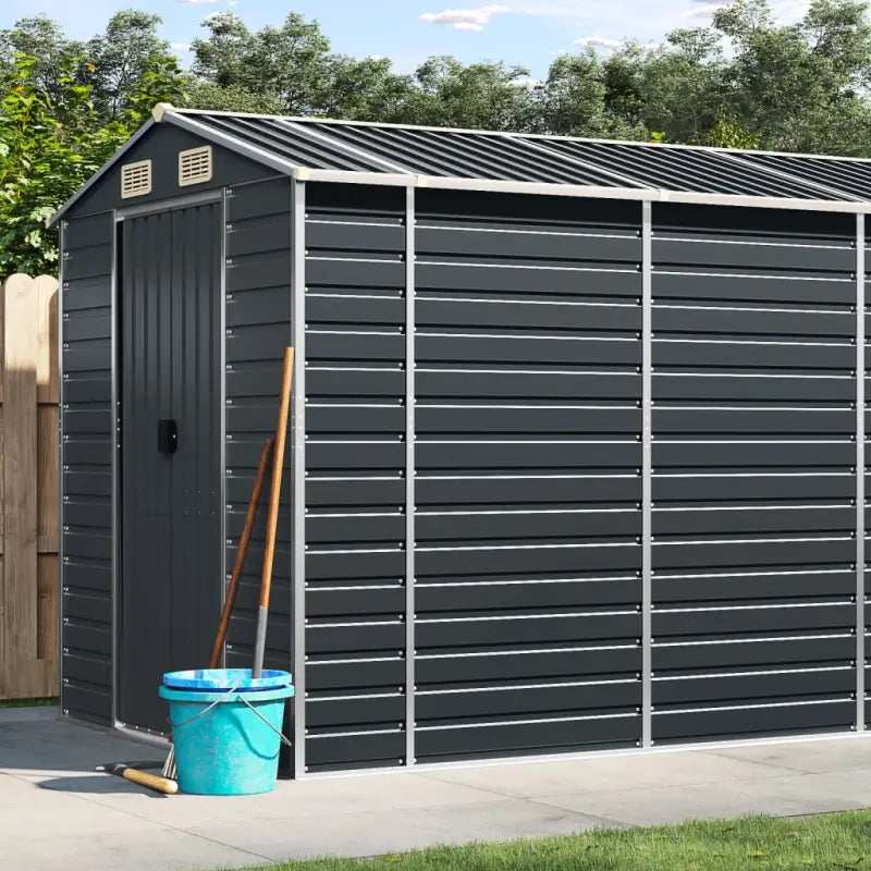 Tuinhuizen van gegalvaniseerd staal voor meer opslagruimte - Antraciet / 191 x 640 x 198 cm / 1 - Tuinhuizen