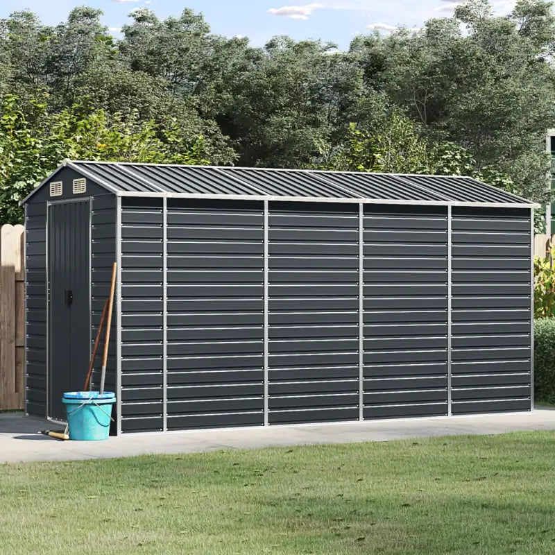 Tuinhuizen van gegalvaniseerd staal voor meer opslagruimte - Antraciet / 191 x 385 x 198 cm / 1 - Tuinhuizen