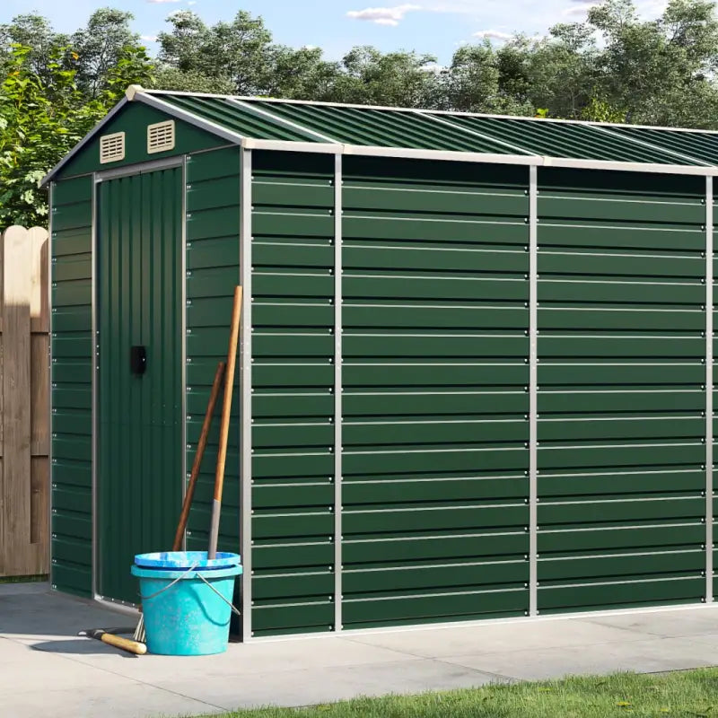 Tuinhuizen van gegalvaniseerd staal voor meer opslagruimte - Groen / 191 x 810 x 198 cm / 1 - Tuinhuizen