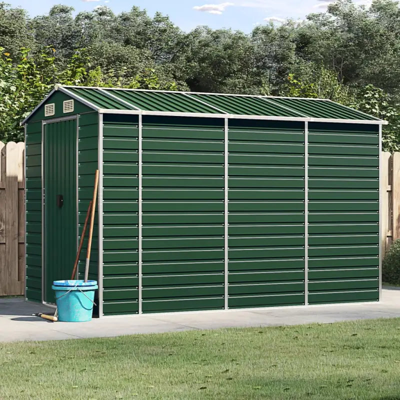 Tuinhuizen van gegalvaniseerd staal voor meer opslagruimte - Groen / 191 x 300 x 198 cm / 1 - Tuinhuizen