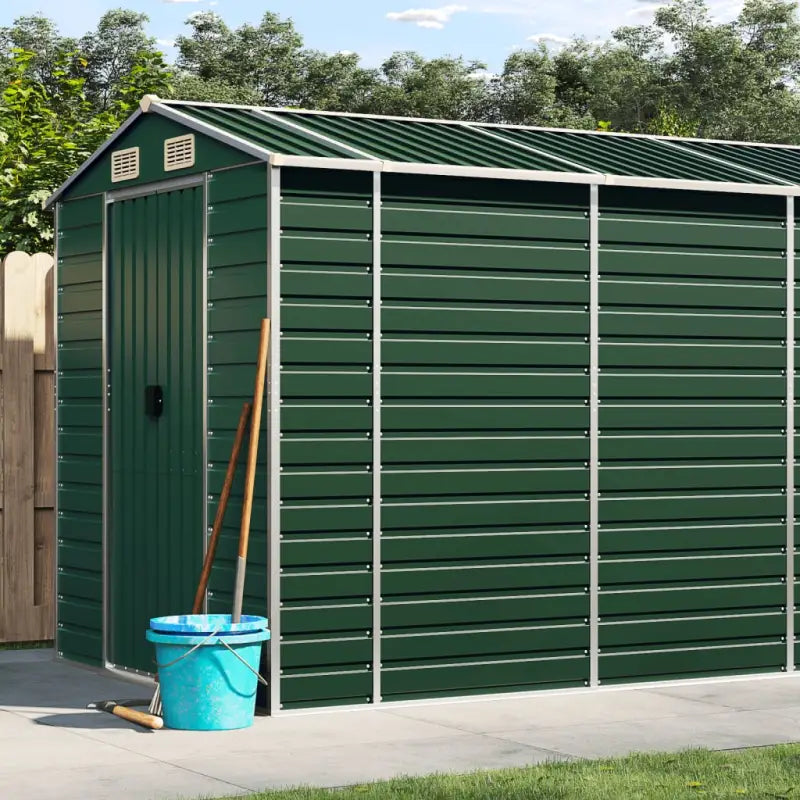 Tuinhuizen van gegalvaniseerd staal voor meer opslagruimte - Groen / 191 x 725 x 198 cm / 1 - Tuinhuizen