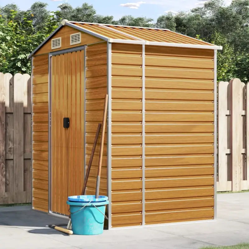 Tuinhuizen van gegalvaniseerd staal voor meer opslagruimte - Lichtbruin / 191 x 130 x 198 cm / 1 - Tuinhuizen