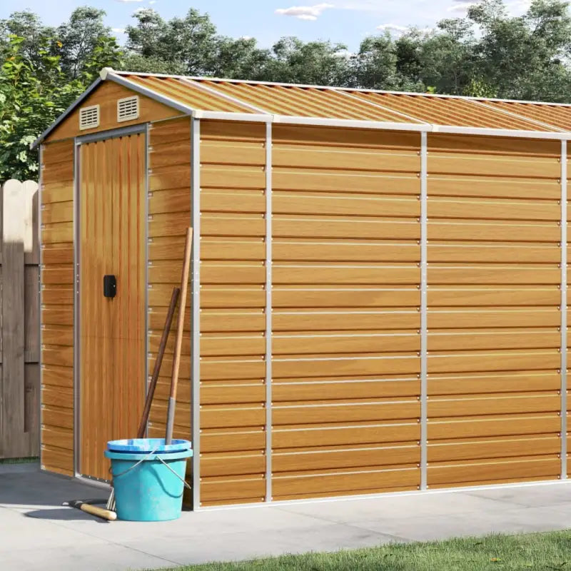 Tuinhuizen van gegalvaniseerd staal voor meer opslagruimte - Lichtbruin / 191 x 470 x 198 cm / 1 - Tuinhuizen