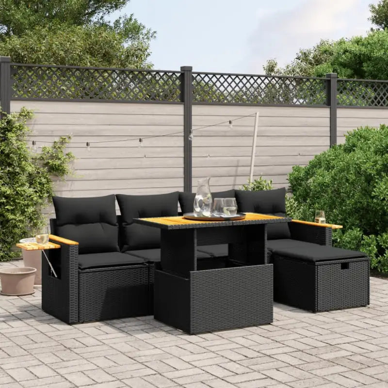 Tuininrichten met zwart materiaal en gepoedercoat staal afmetingen - Zwart / zonder opbergruimte - Tuinsets