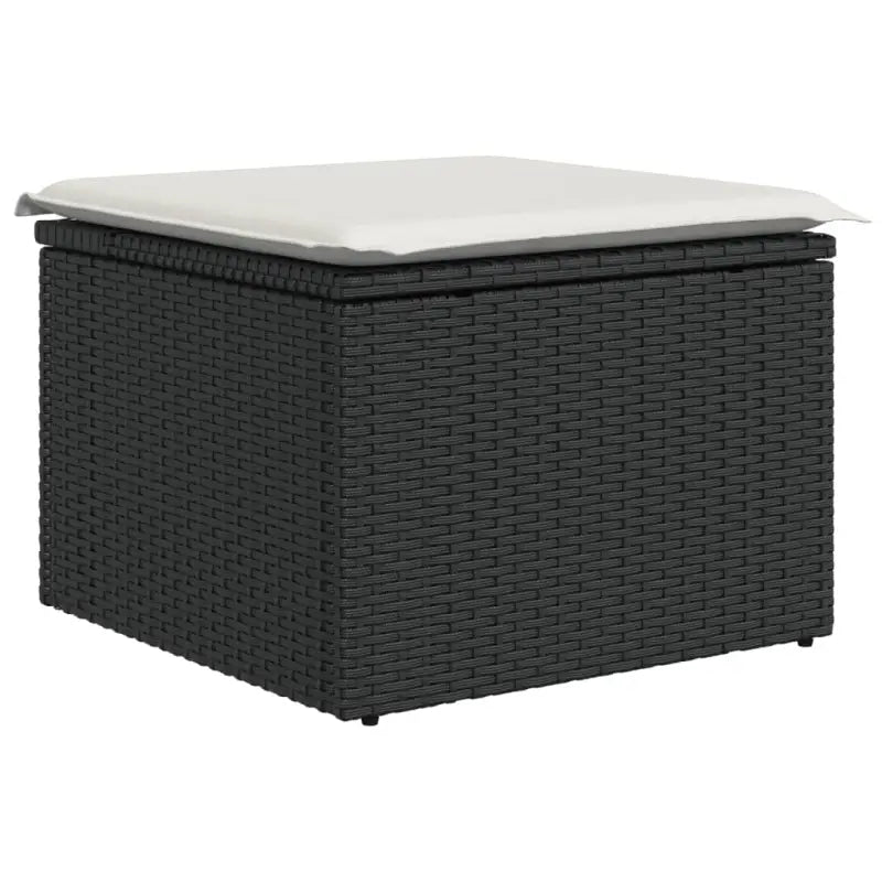 Tuininzet loungeset van gepoedercoat staal in zwart voor tuin en terras - Tuinsets