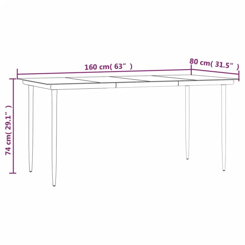 Tuininzet met poly rattan en gehard glas eenvoudig schoon - Tuinsets