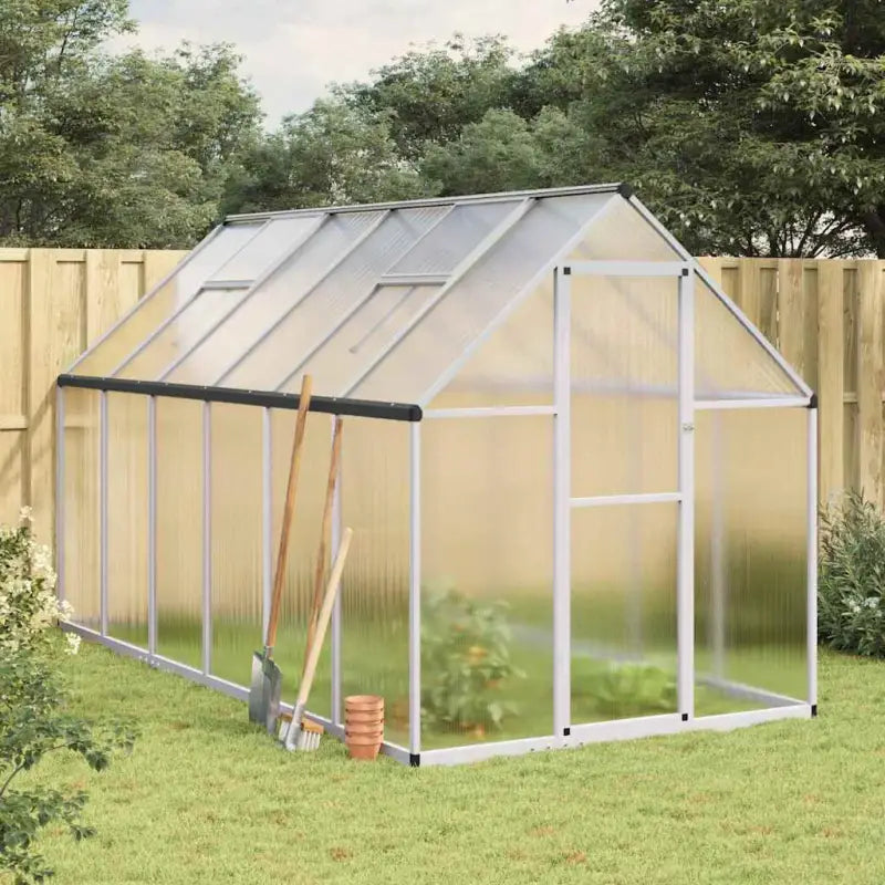 Tuinkas biedt stevige en weerbestendige bescherming voor planten - Zilver / 334 x 169 x 195 cm / 1 - Tuinkassen