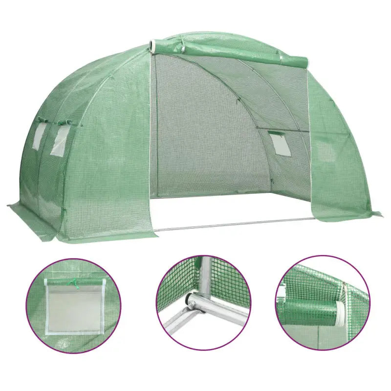 Tuinkassen met pe-mesh stof voor plantenbescherming en klimaatcontrole - 200 x 400 x 200 cm / 1 - Tuinkassen