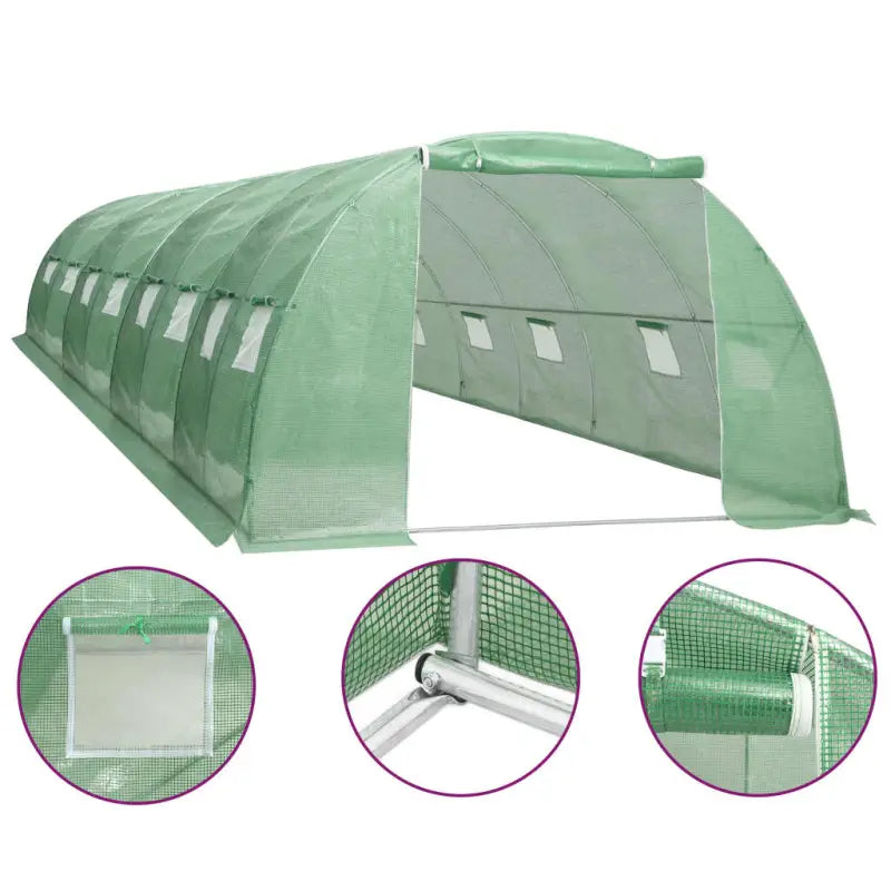 Tuinkassen met pe-mesh stof voor plantenbescherming en klimaatcontrole - 800 x 400 x 200 cm / 1 - Tuinkassen