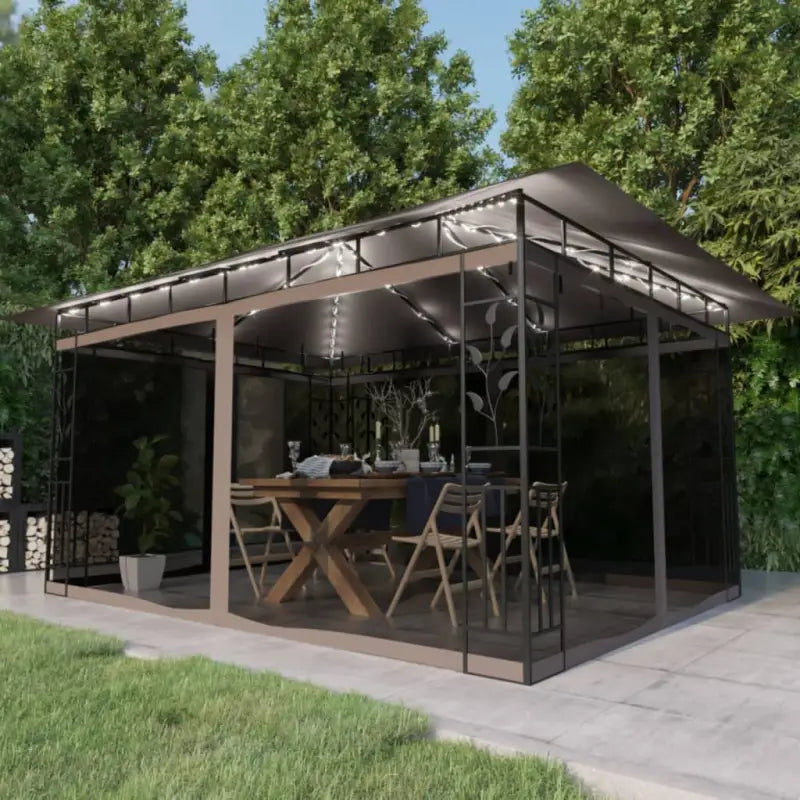 Tuinkoepel met stevig stalen frame voor buitenactiviteiten - Taupe / 4 x 3 x 2.73 m / 1 - Partytenten & prieëlen