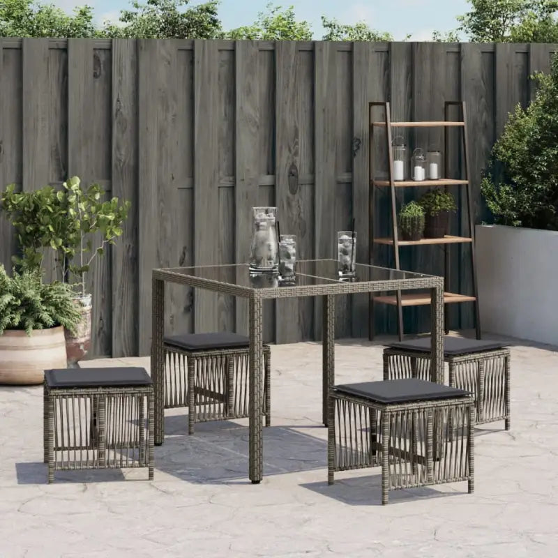 Tuinkrukken met poly rattan voor een comfortabele zitervaring - Tuinpoefs