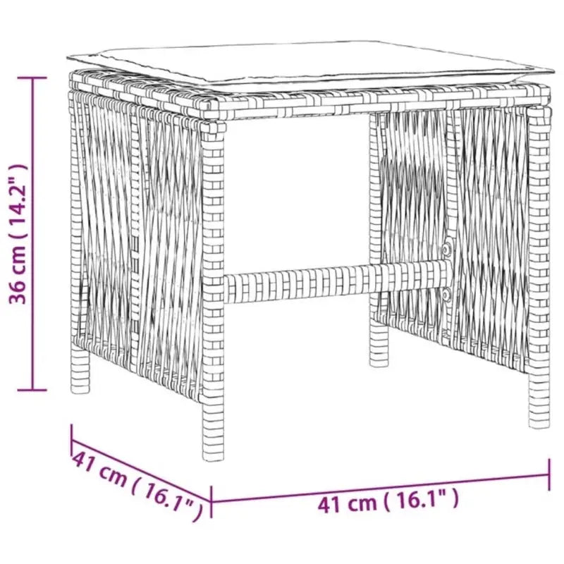 Tuinkrukken met poly rattan voor een comfortabele zitervaring - Tuinpoefs