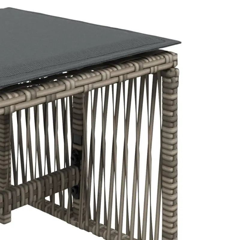 Tuinkrukken met poly rattan voor een comfortabele zitervaring - Tuinpoefs