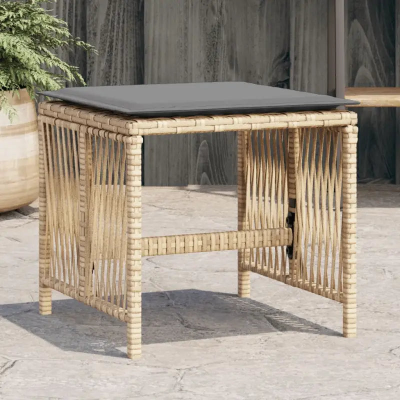 Tuinkrukken met poly rattan voor een comfortabele zitervaring - Gemengd beige / 4 - Tuinpoefs