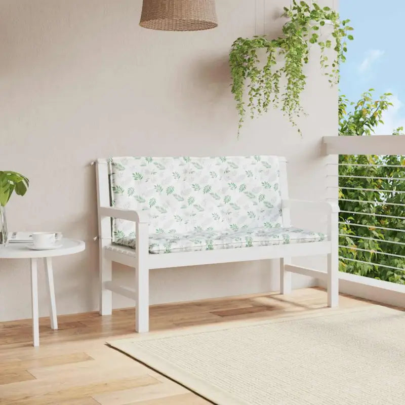 Tuinkussen oxford stof voor een frisse uitstraling en behoud van oorspronkelijke vorm - Wit en groen / 120 cm / 2