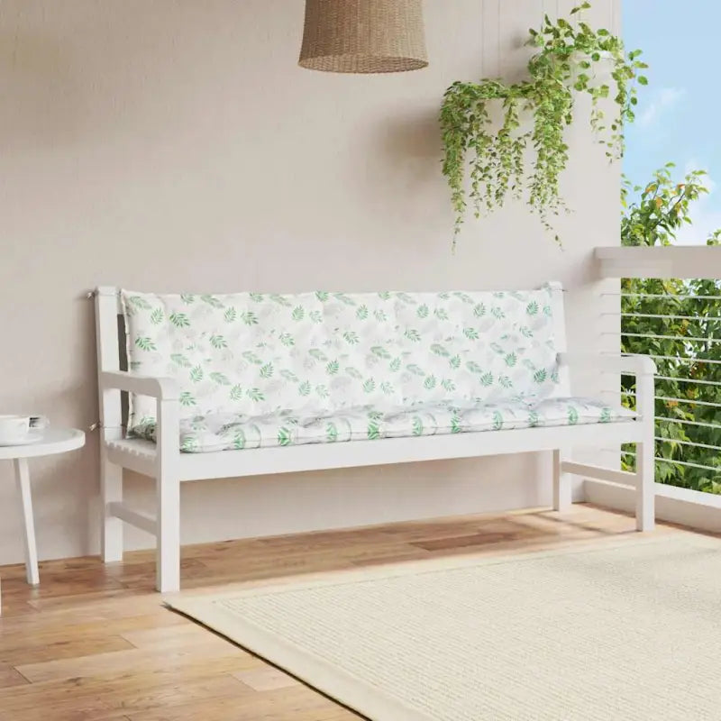 Tuinkussen oxford stof voor een frisse uitstraling en behoud van oorspronkelijke vorm - Wit en groen / 180 cm / 2