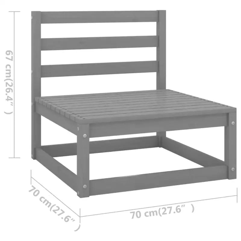 Tuinnset met massief grenenhout en comfortabele rug- zijkussens - Tuinsets