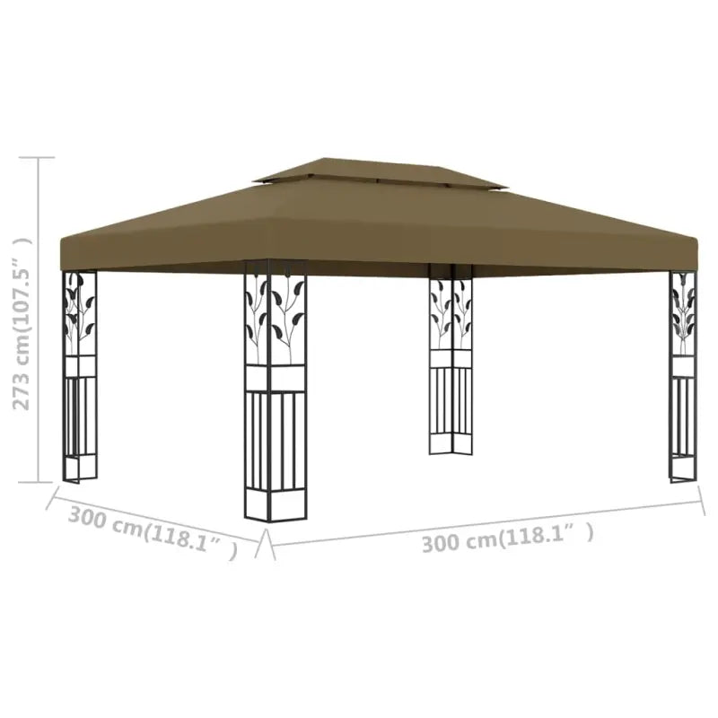 Tuinpaviljoen met dubbel dak van gepoedercoat staal voor buitenevenementen - Partytenten & prieëlen
