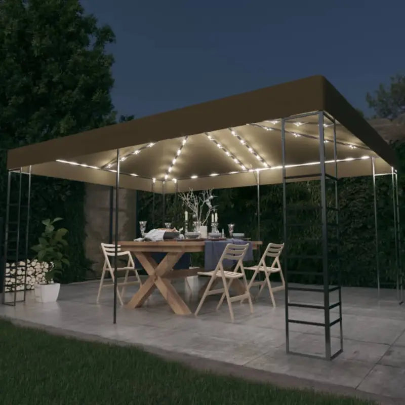 Tuinpaviljoen met vierkante details voor elegante buitenruimte - Taupe / 1 - Partytenten & prieëlen