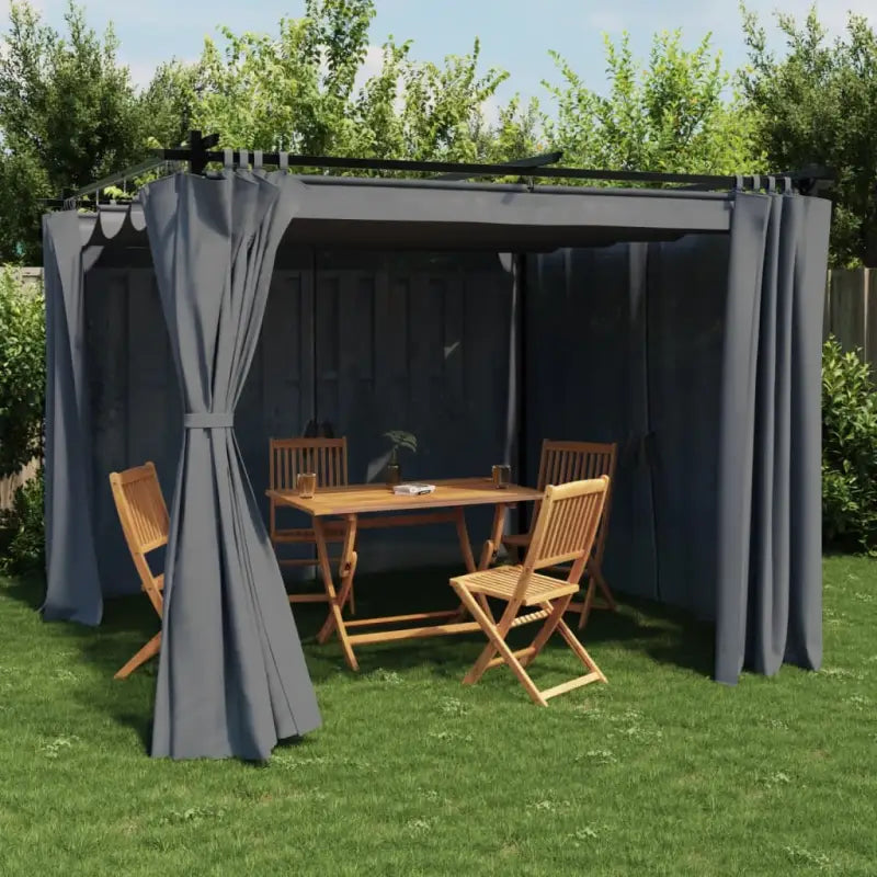 Tuinpaviljoen voor gezellige buitenmomenten met stevig stalen frame - Antraciet / 3 x 3 m / 1 - Partytenten & prieëlen