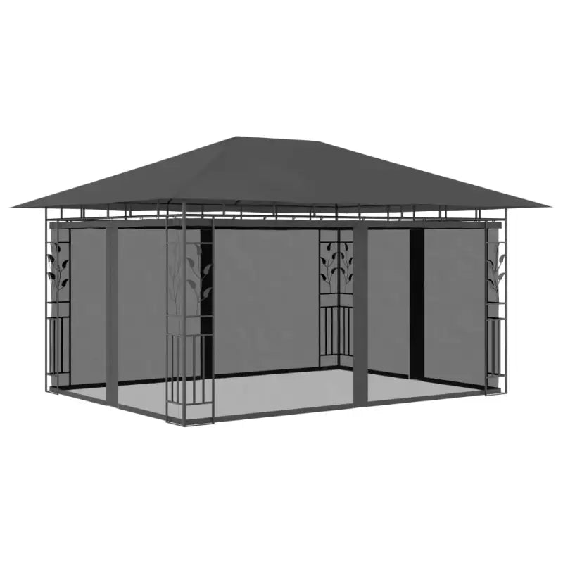 Tuinprieel met stevig stalen frame voor buitenactiviteiten - Antraciet / 4 x 3 x 2.73 m - Partytenten & prieëlen