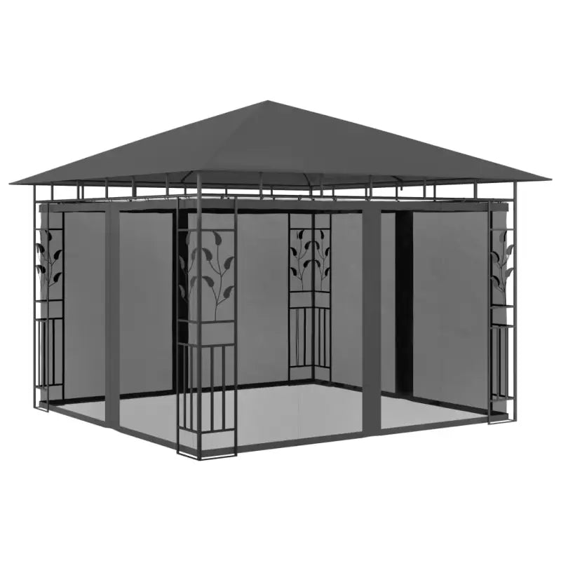 Tuinprieel met stevig stalen frame voor buitenactiviteiten - Antraciet / 3 x 3 x 2.73 m - Partytenten & prieëlen