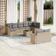 Tuinset in beige materiaal met gepoedercoat staal en comfortabele afmetingen - Tuinsets