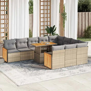 Tuinset in beige materiaal met gepoedercoat staal en comfortabele afmetingen - Tuinsets