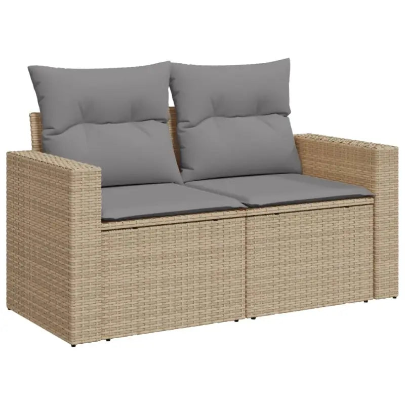 Tuinset in beige materiaal met gepoedercoat staal en comfortabele afmetingen - Tuinsets