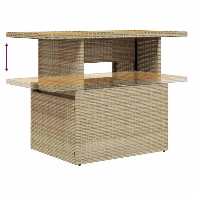 Tuinset in beige materiaal met gepoedercoat staal en comfortabele afmetingen - Tuinsets