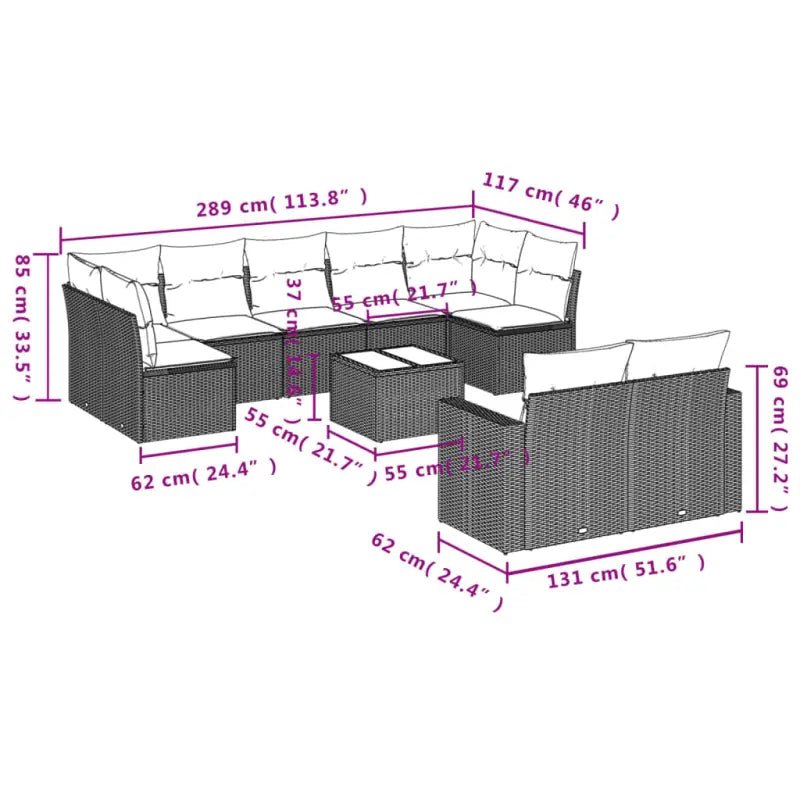 Tuinset in beige materiaal met gepoedercoat staal en comfortabele afmetingen - Tuinsets
