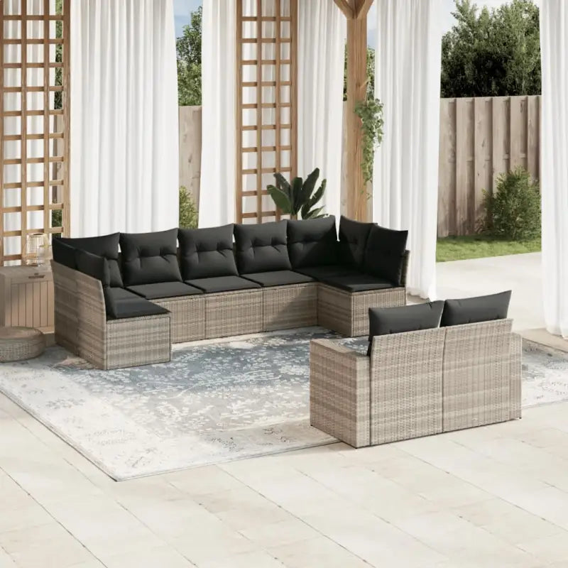 Tuinset in beige materiaal met gepoedercoat staal en comfortabele afmetingen - Lichtgrijs / Zonder tafel - Tuinsets