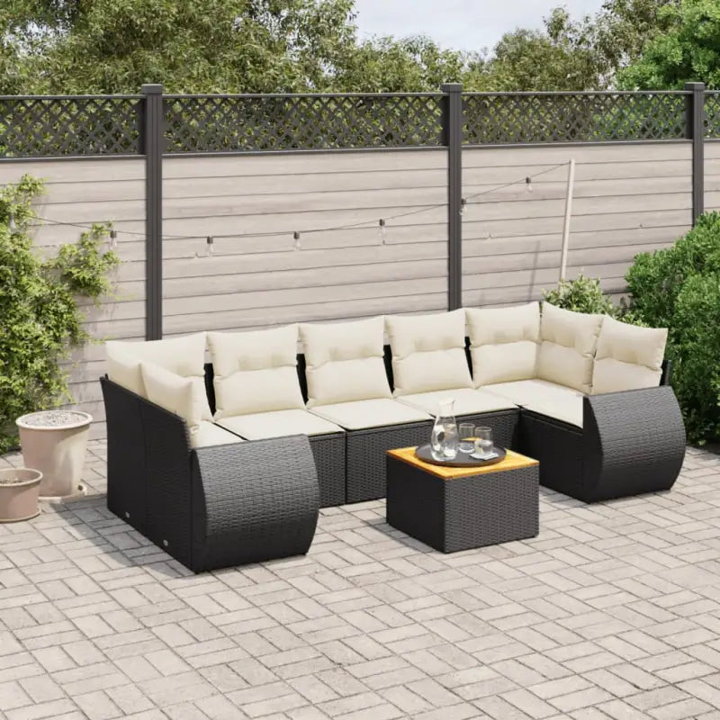 Tuinset in beige materiaal met waterdichte tas en gepoedercoat staal - Zwart en crème - Tuinsets