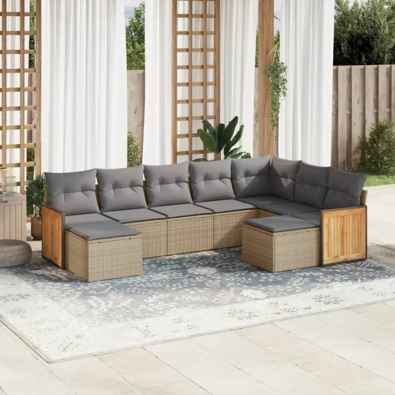 Tuinset in beige материала met gepoedercoat staal en afmetingen - Tuinsets