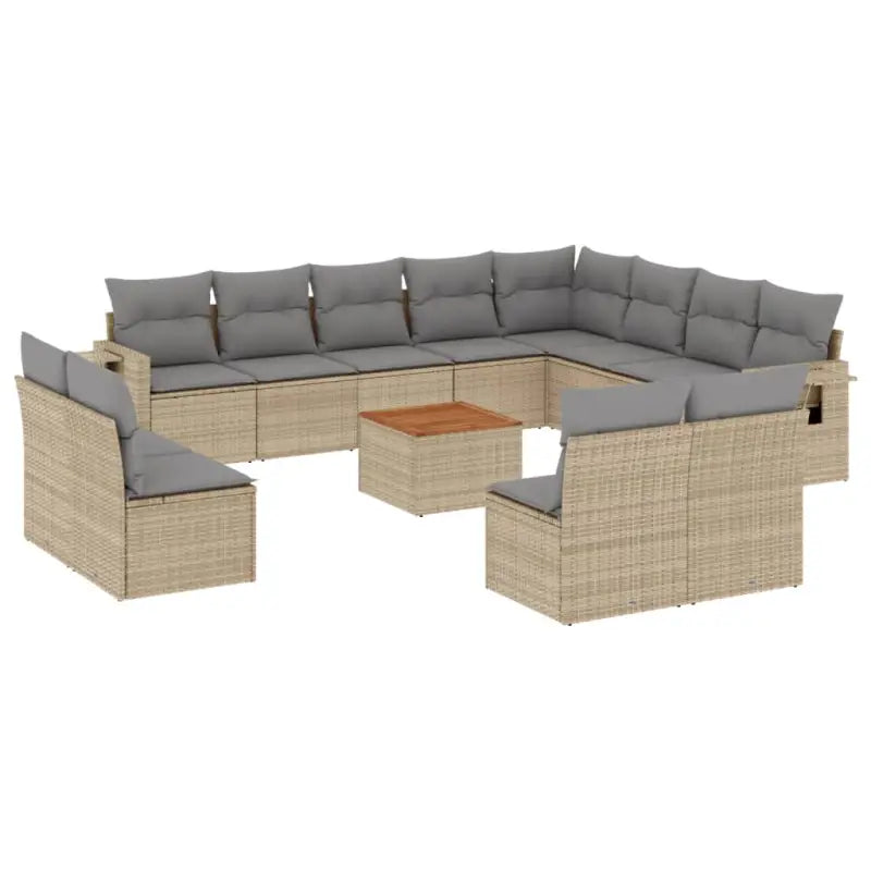 Tuinset in gemengd beige materiaal voor gezellige buitenruimte - Tuinsets