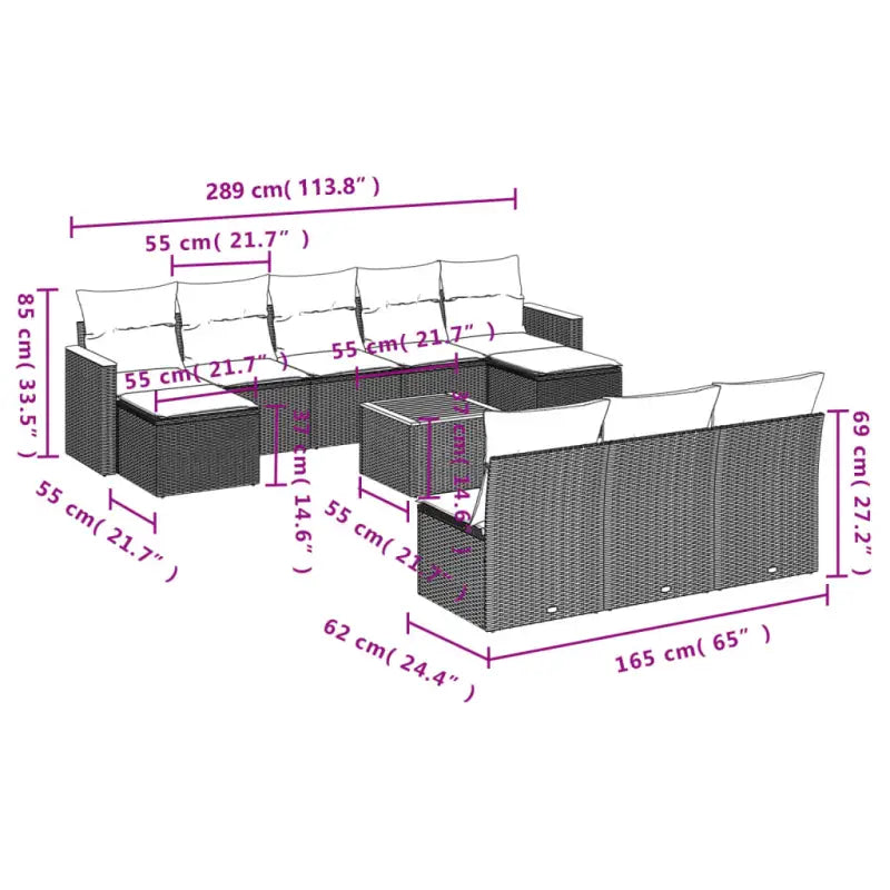 Tuinset in gemengd beige materiaal voor gezellige buitenruimtes - Tuinsets