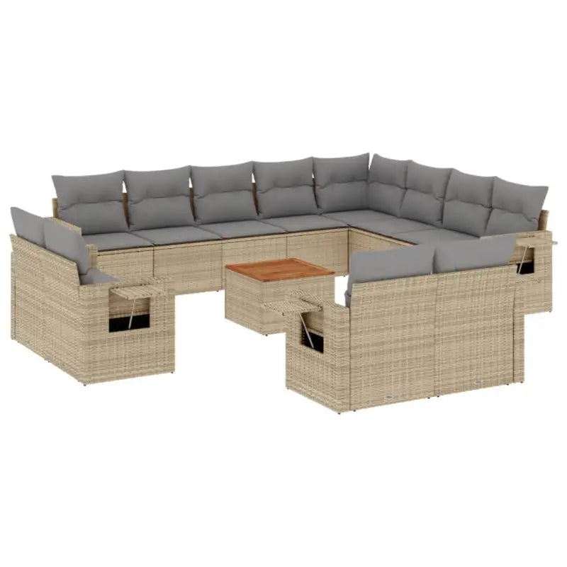 Tuinset in gemengd beige materiaal voor ontspannen buitenplezier - Tuinsets
